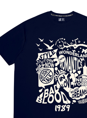 TaylorSwift泰勒1989专辑周边t恤男女霉霉演唱会纯棉短袖衣服穿搭