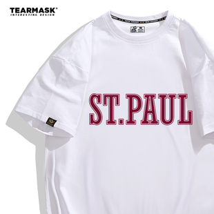 头文字D周边T恤夏季新款美式复古字母印花周杰伦同款短袖衣服男女