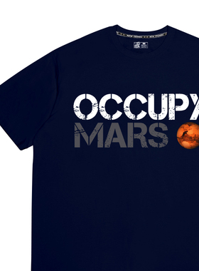 占领火星Occupy Mars短袖T恤马斯克同款衣服SpaceX星舰周边tshirt