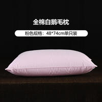 Down and feather pillow, white goose feather pillow, five-star hotel all-cotton single-person home pillow, sleep aid and cervical spine protection pillow core thumbnail 5