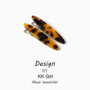 韩国醋酸发夹新款 一字简约前额刘海夹碎发卡头饰高级感侧边鸭嘴夹