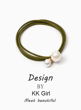 韩国简约气质珍珠女发绳网红头绳外出百搭扎头发橡皮筋成人女发圈