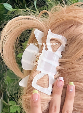 醋酸流光渐变大号抓夹法式小众发夹发卡日韩少女欧美抓夹头饰发抓