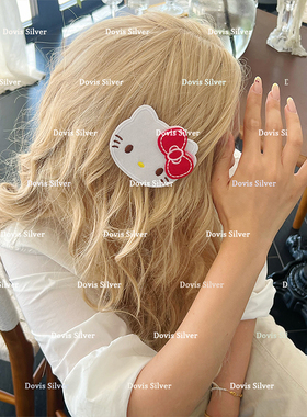 可爱美乐蒂kitty魔术贴碎发神器整理不伤发洗脸刘海贴少女心造型