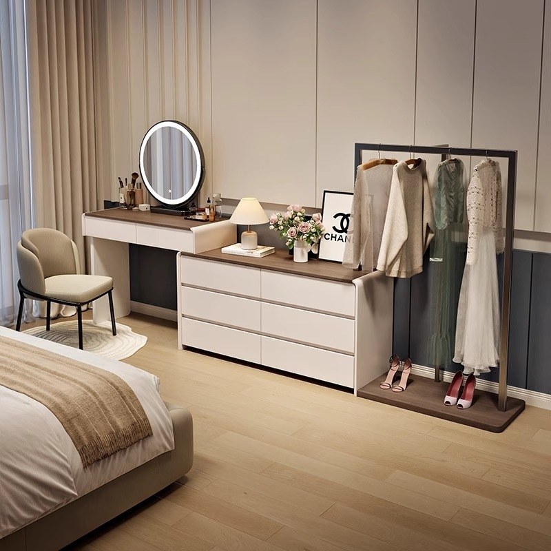 阳漫现代简约斗柜梳妆台一体衣帽架卧室床尾柜收纳储物柜多功能柜,住宅家具,梳妆台/桌,淘宝优惠券,粉丝福利购,淘宝优惠卷