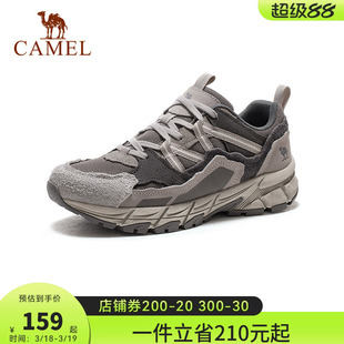 骆驼户外鞋男2026冬季新款防滑加绒保暖休闲鞋子男登山徒步鞋男款