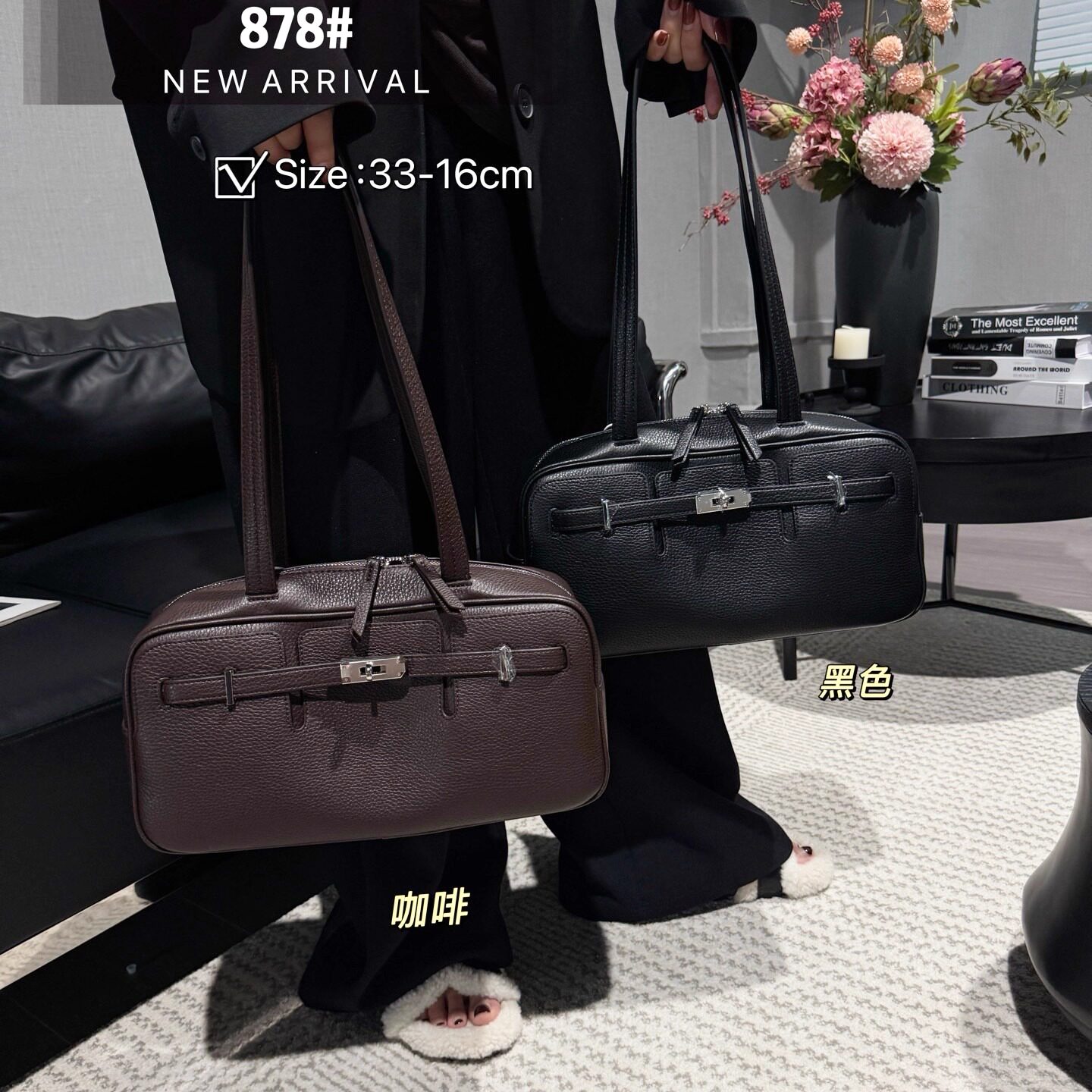 真皮波士顿保龄球包包女高级感复古通勤腋下包松弛感大容量托特包,箱包皮具/热销女包/男包,托特包,淘宝优惠券,粉丝福利购,淘宝优惠卷