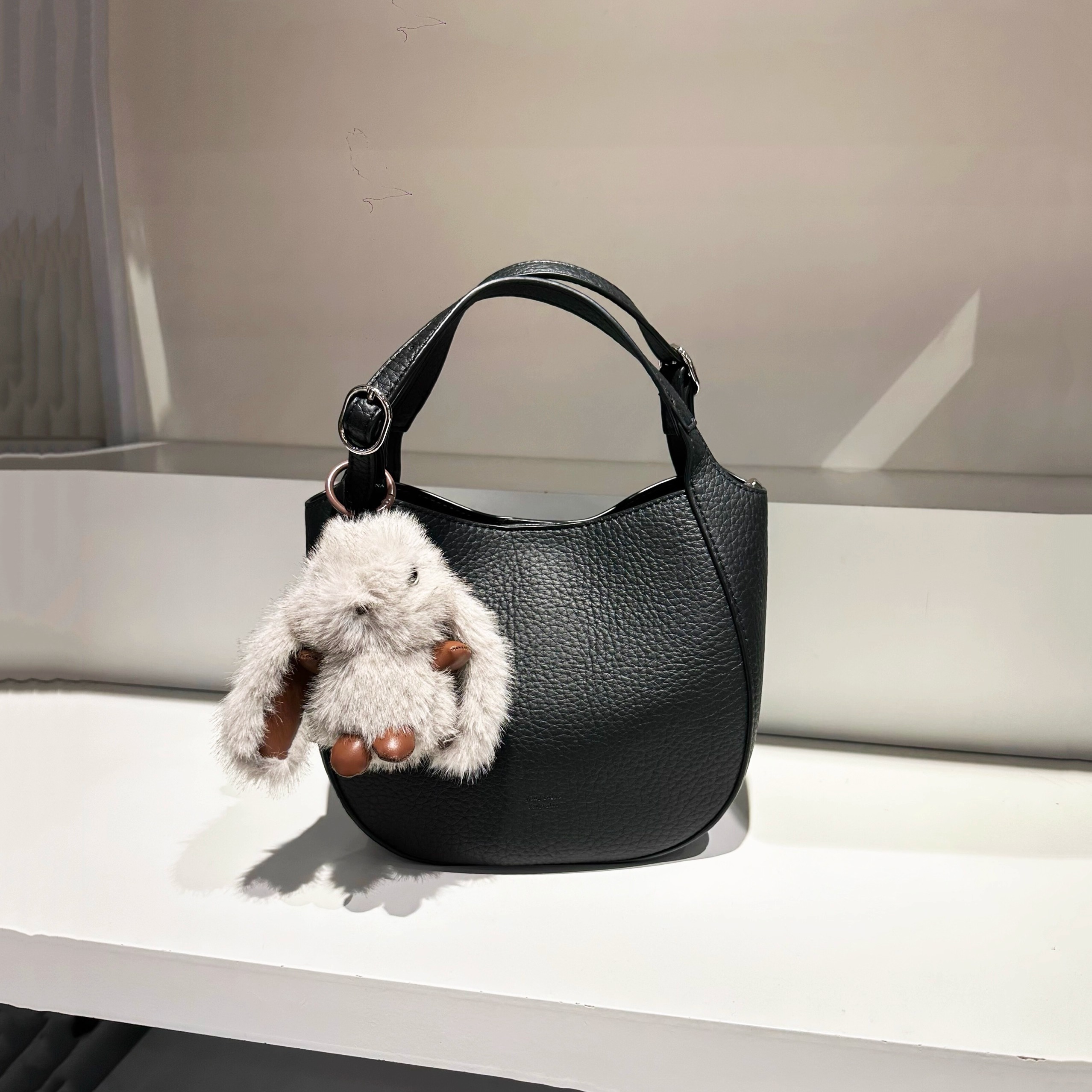 荔枝纹菜篮子水桶包斜挎小托特包