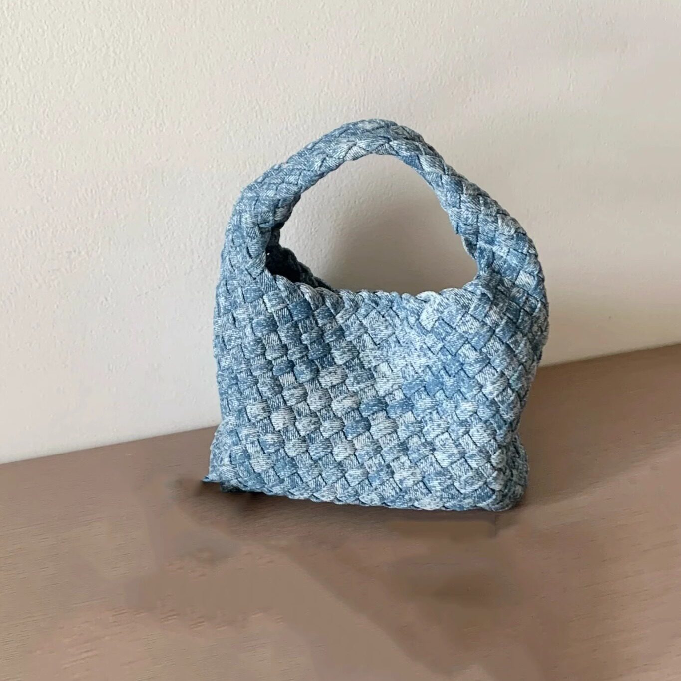 牛仔编织包菜篮子包链条斜挎小包