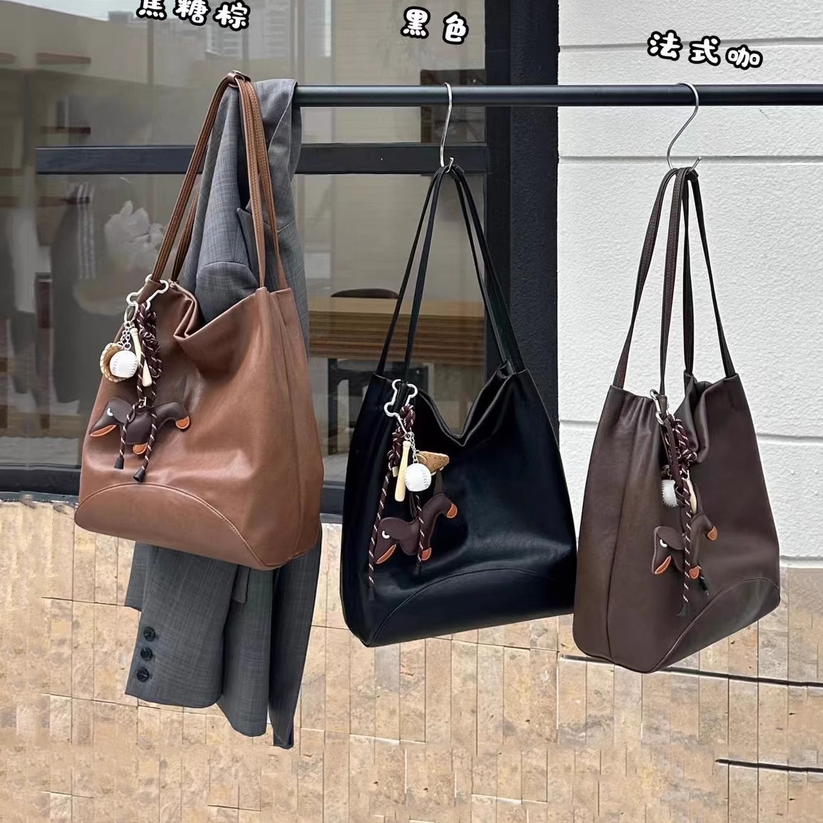 慵懒松弛感单肩包大容量托特包女
