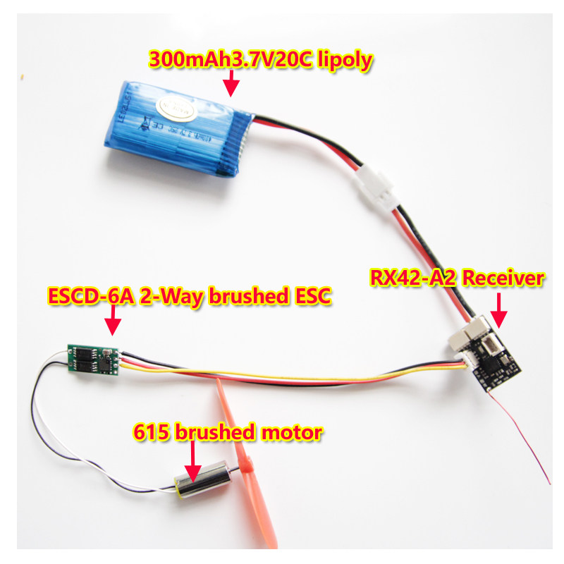 ESCD 6A 소형 양방향 차량 브러시 ESC 전자 속도 컨트롤러 ESC 브레이크 1S3.7V 포함