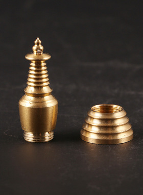 纯铜五台塔大白塔宝利塔佛塔摆件k菩提山装藏经文嘎乌瓶