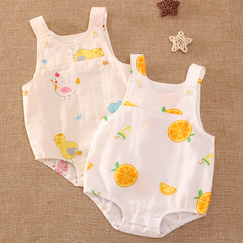 婴儿三角哈衣男女宝宝吊带夏季