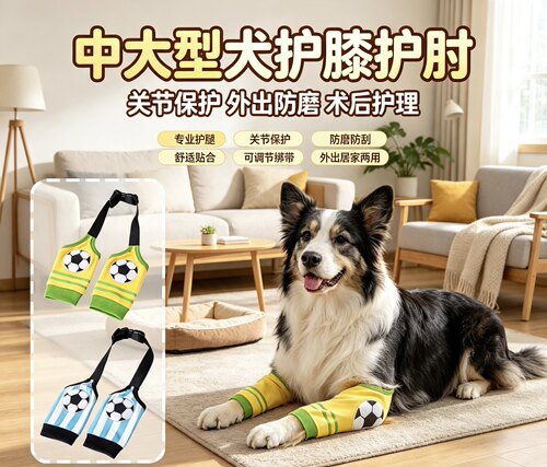 中大型犬狗狗护膝护肘套防磨关节保护套金毛术后护理宠物护腿衣