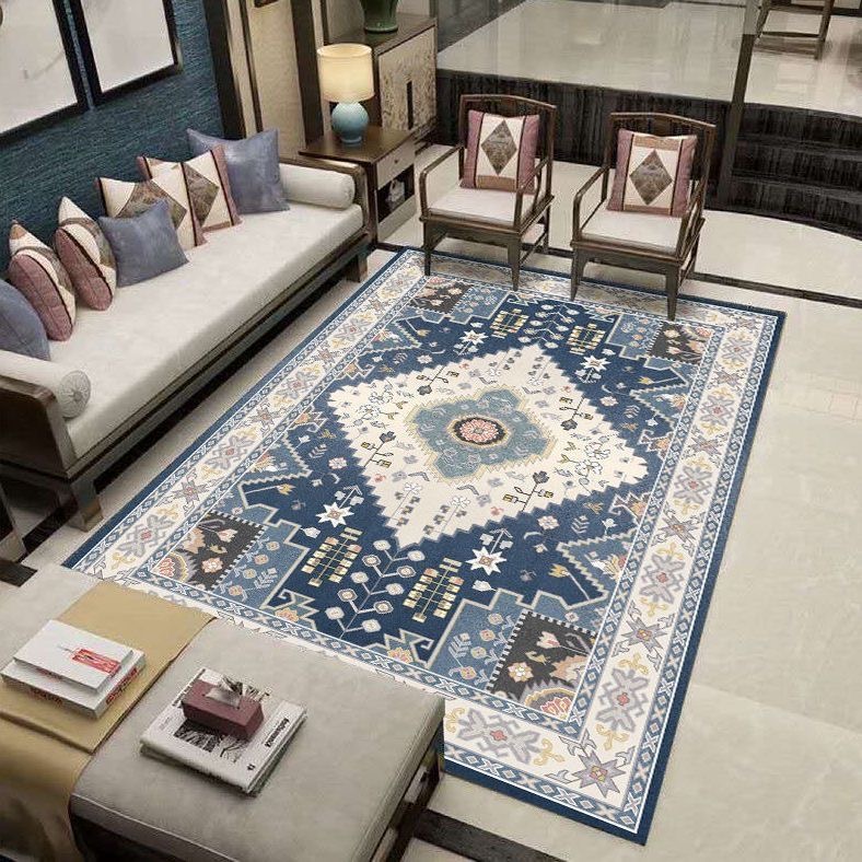 加厚欧美式复古ins风民族地毯客厅耐脏茶几毯大面积卧室房间满铺