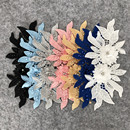饰服装 多色水钻立体花朵蕾丝镂空花边衣领对花刺绣DIY装 辅料配件