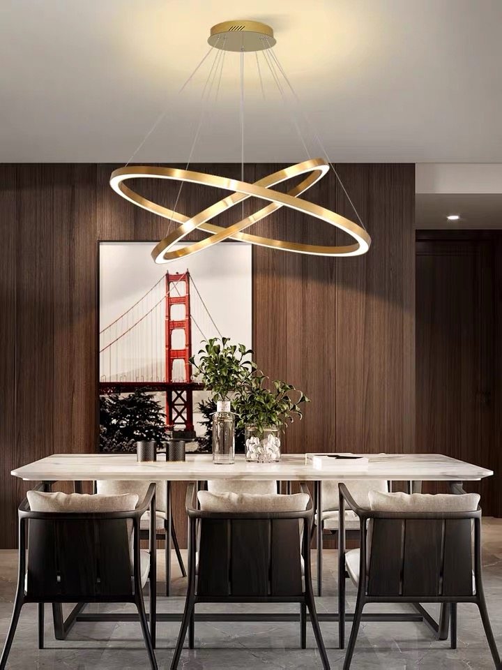 客厅吊灯大厅灯饰现代简约餐厅卧室灯吧台极简轻奢网红挑高楼梯灯