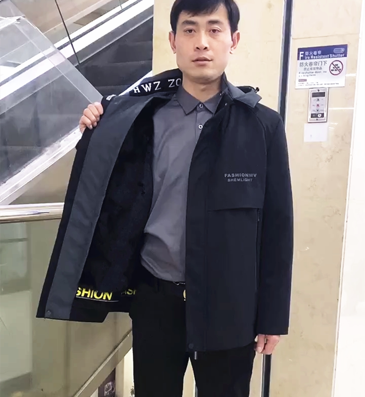短款水貂毛可拆卸内胆冬季派克服
