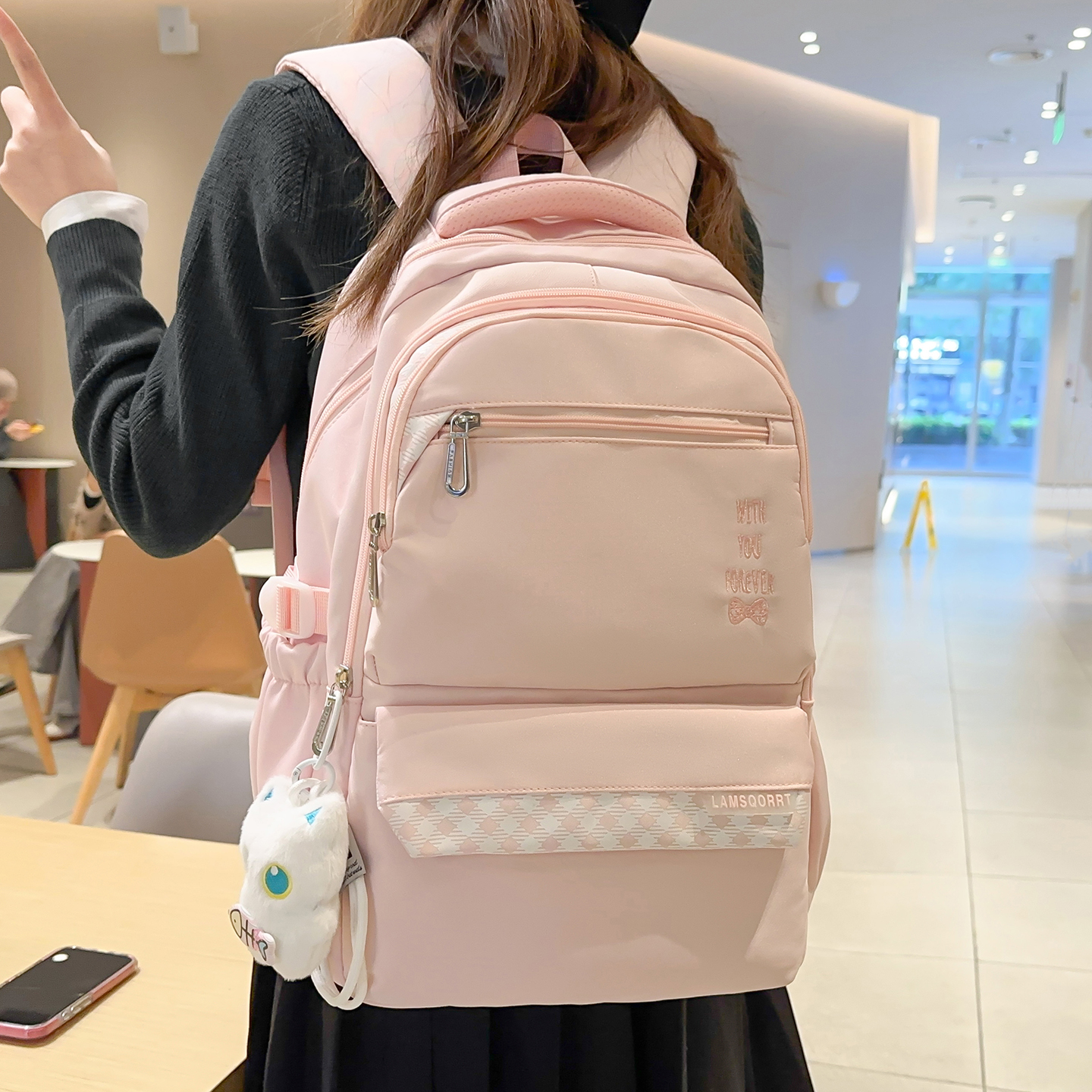 大容量书包女孩初中高中大学生休闲背包男生小学生4-6年级双肩包