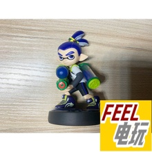 任天堂amiibo手办 喷射战士1 斯普拉遁 蓝色男孩splatoon switch*