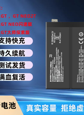 适用于Realme真我GT NEO手机电池真我GT大师版neo2电板BLP849/857