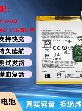 适用真我Realme 11Pro+电池真我11手机电池 BLPA15 BLP975 BLP999
