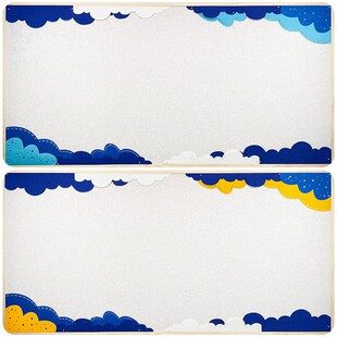 蓝色系小学幼儿园黑板报主题墙装饰无纺布边框大墙贴走廊教室布置