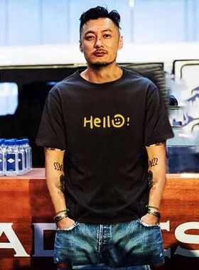 男士短袖t恤男纯棉夏季潮牌衣服学生宽松半袖青少年大码男款体恤