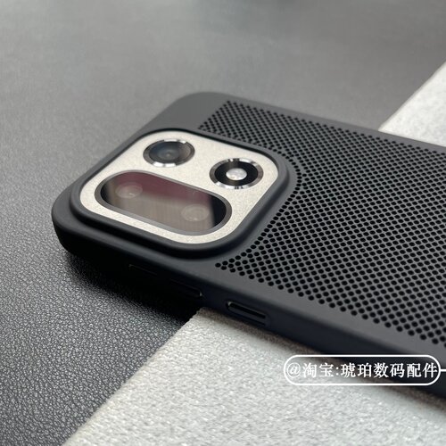 适用一加15手机壳1+13T夏天镂空散热透气网格硬壳OnePlus保护套Ace6T大孔火山口Ace5磨砂裸机感全包圆边防滑