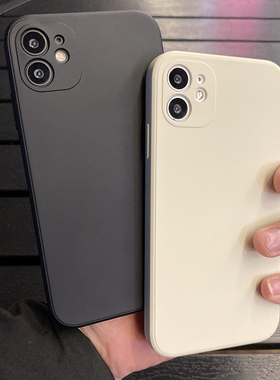 14Plus适用苹果11/13mini手机壳iphone12Pro Max液态硅胶XR直边XS古董白色7/8p/6s黑软壳15Pro苹果16