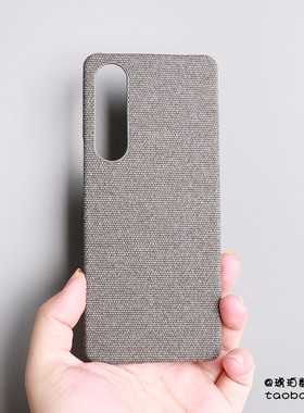 1VI适用索尼Xperia 1 V/1 III/IV/ 5 III布纹手机壳石墨灰色Sony马克4Mark5简约商务帆布防滑耐脏Pro-I保护套
