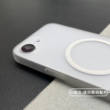 适用iPhone17e手机壳Air内置磁吸TPU软壳硅胶苹果16ProMax保护套15磨砂防指纹14半透明黑白色13简约轻薄男女