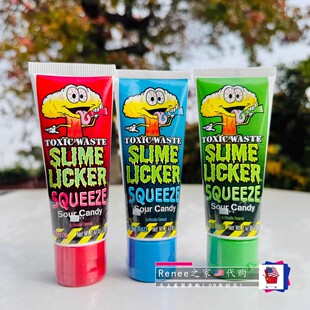美国TOXIC WASTE Slime Licker挤压膏状果冻软糖液体酸酸糖果零食