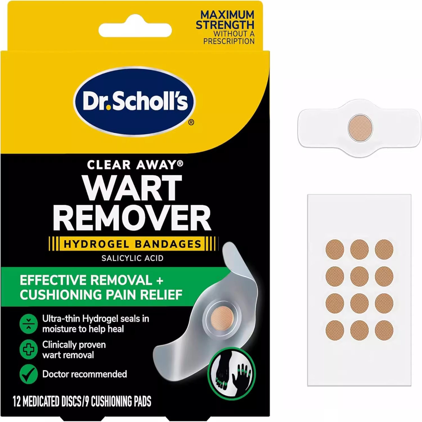 美国直邮 Dr Scholl's尤体去除凝胶绷带即时和全天缓解有效去除剂