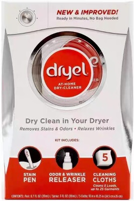 美国Dryel At-Home Mega Dry Cleaner Starter Kit干洗洗衣物套装