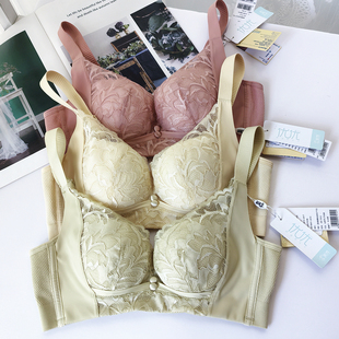 紫秀中厚文胸AB通杯7012无钢圈聚拢调整型收副乳BC7013软钢圈内衣