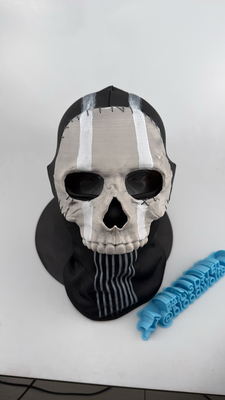 使命召唤头套ghost幽灵头罩cod19幽灵面罩3d打印面具cosp敷面定制