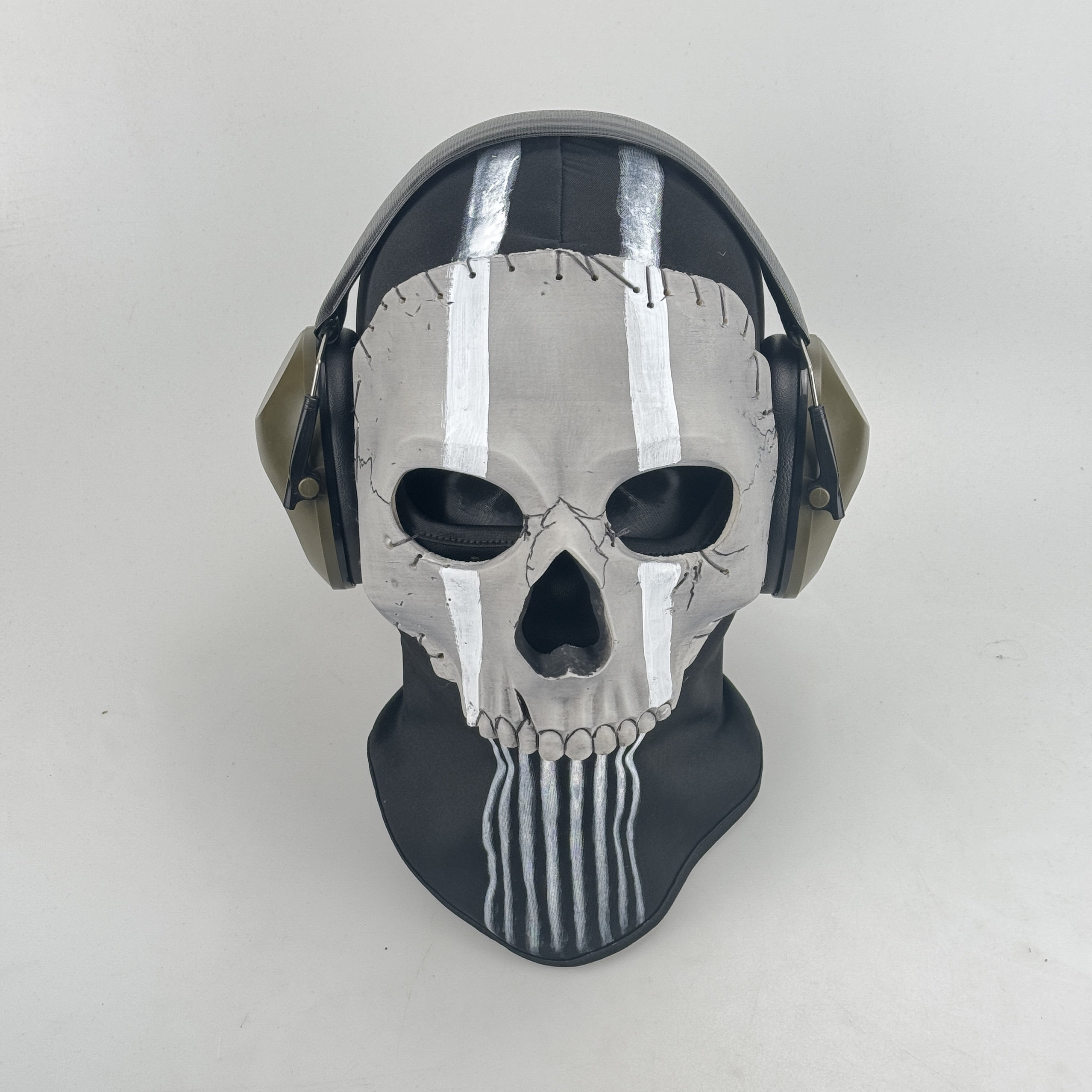 定制使命召唤19面具cosplay幽灵头套ghost面罩战区骷髅头罩敷面