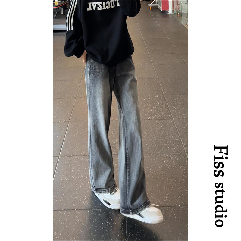 FISS秋季牛仔裤直筒潮牌男生裤子百搭宽松经典宽松休闲哈伦,男装牛仔裤,星座511-1