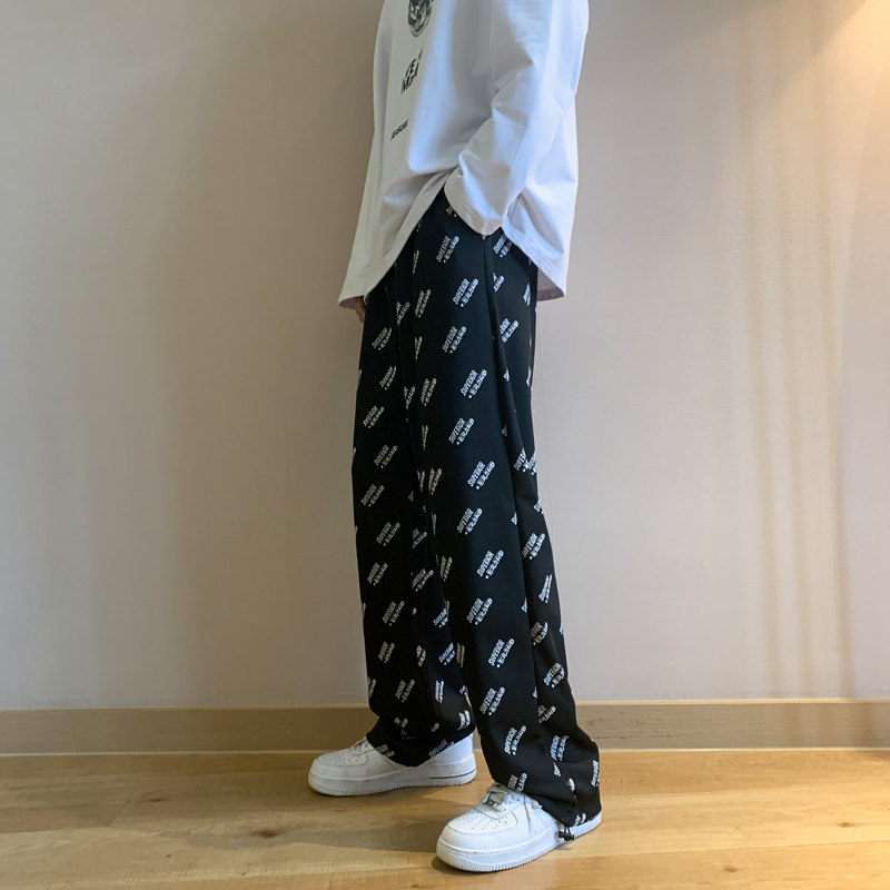 22新款潮牌休闲裤垂感韩版男女高街拖地卫裤 227-2*C522*P50控68图片