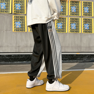 秋装新款拼色卫裤宽松多色休闲款男裤男 227-2*K280*P50控68图片
