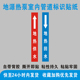 地暖地热供水回水室内管道管路不干胶标识提示标签贴纸通用款 现货