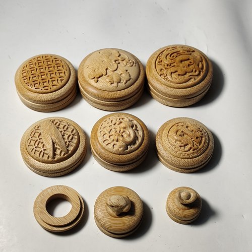 天然玉竹密封茶叶罐葫芦口盖底