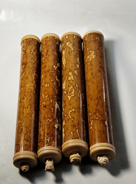 手工梅妃竹大香筒文房摆件