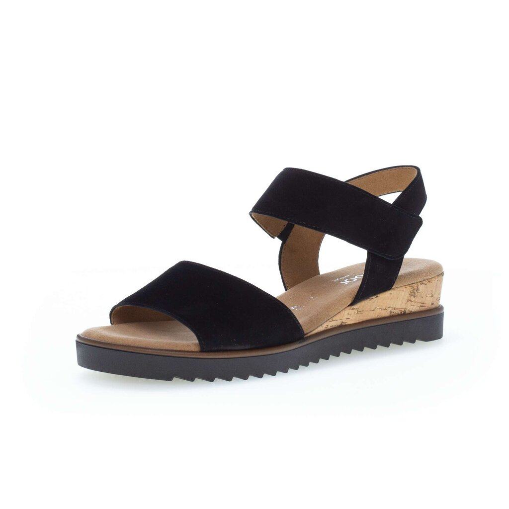 Gabor嘉宝女中跟魔术贴牛皮凉鞋