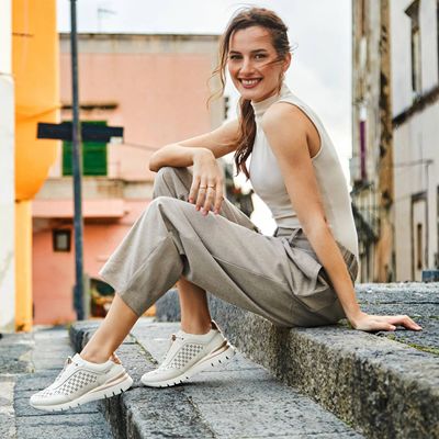 西班牙Pikolinos派高雁女鞋2026春款透气运动休闲皮鞋 W4R-6707C1