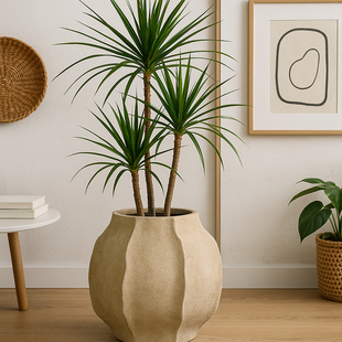 创意设计客厅落地大花盆办公室民宿绿植盆栽套盆复古硕果大号蒴果