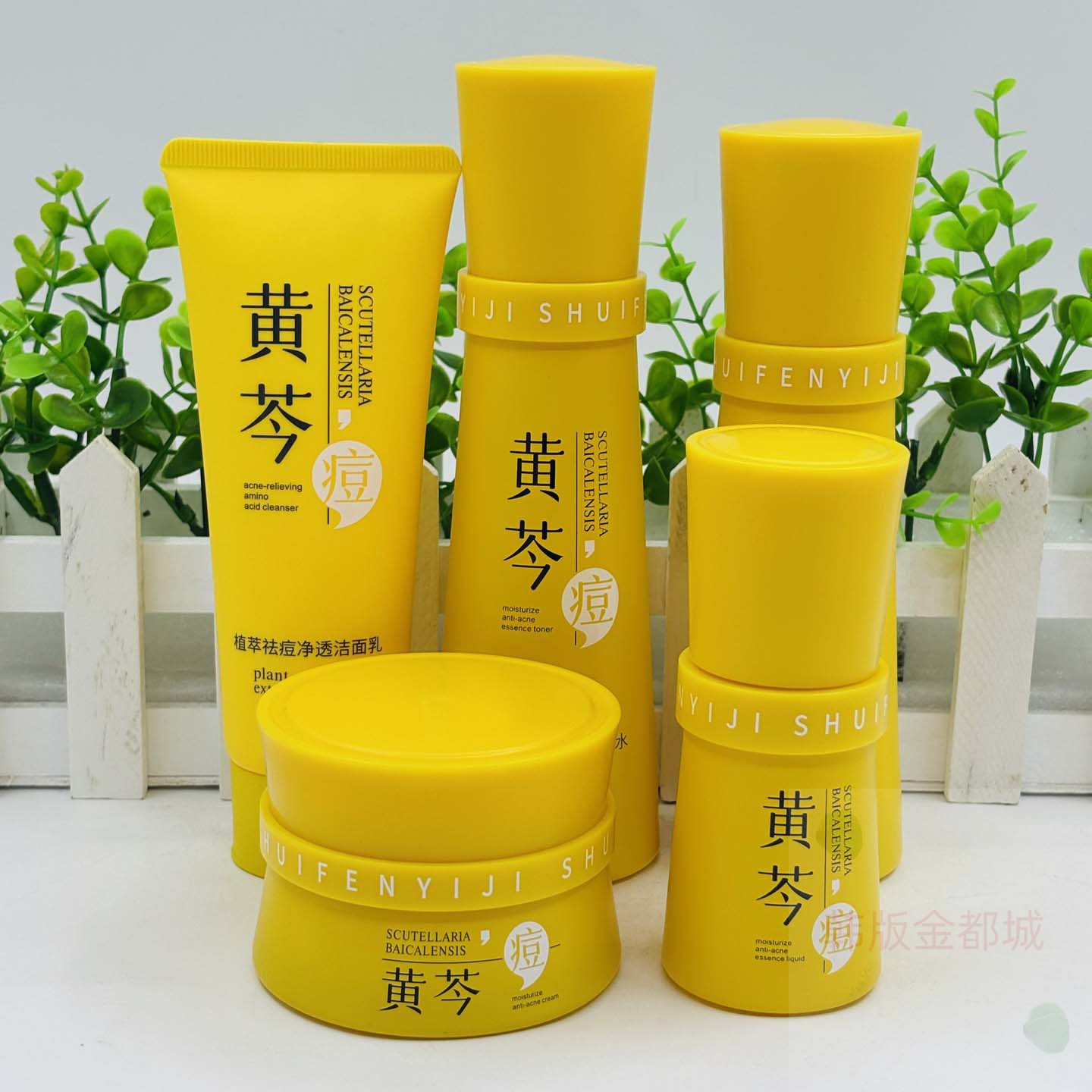 水份益肌黄芪植萃祛痘精华水乳套装保湿淡化痘印祛痘膏精华液洁面