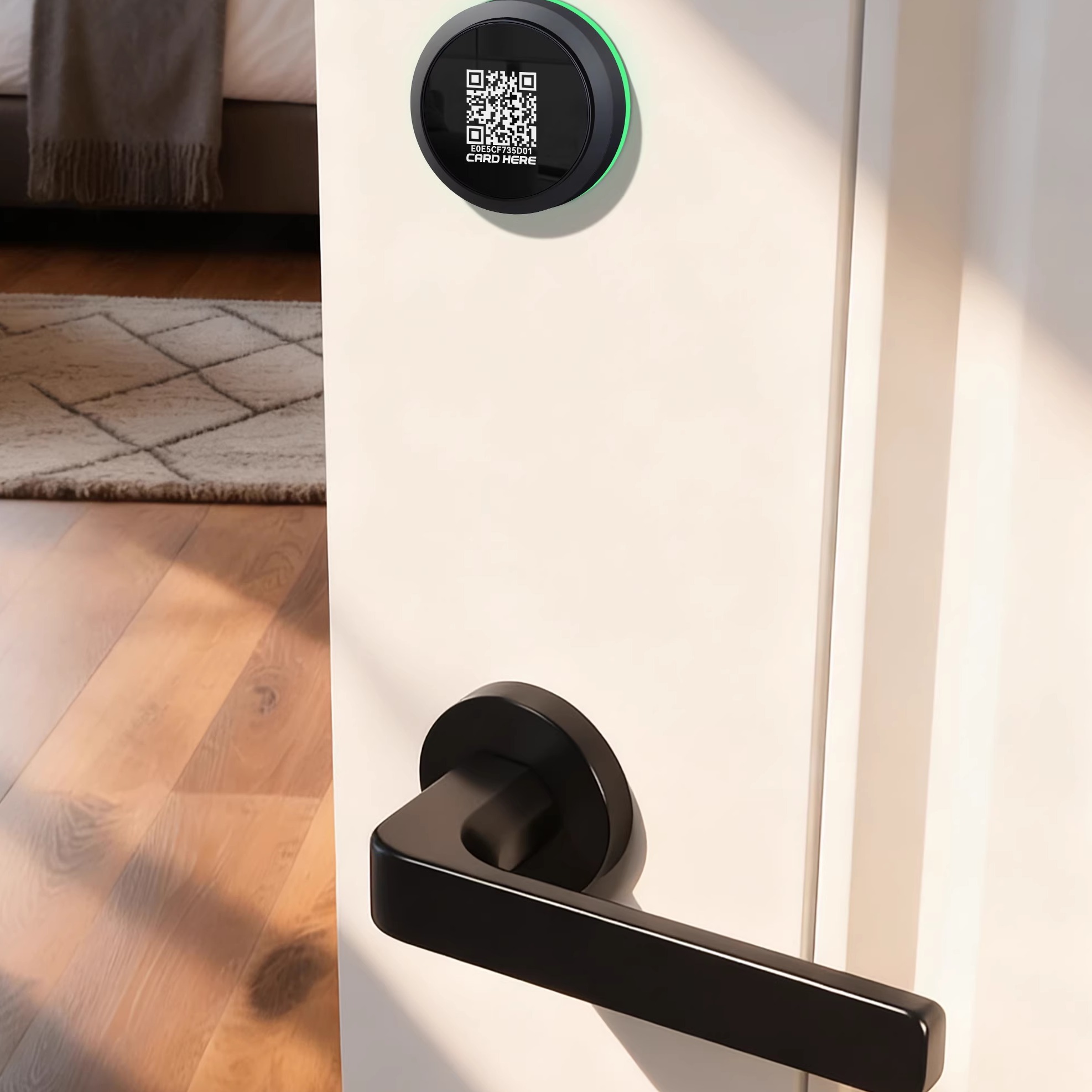 全自动分体不锈钢把手扫码电子锁