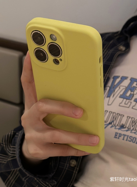 nova9小众ins梨黄色12耐脏不发黄适用华为mate60pro手机壳pura70真液态硅胶P50精孔P60全包P40防摔30肤感软糯